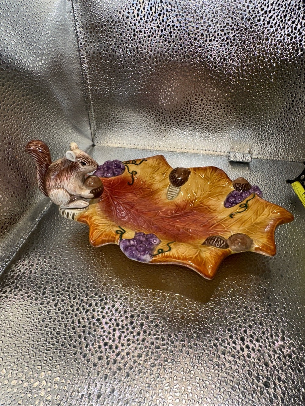 Discontinued Fitz and Floyd Squirrel/Fall Leaves Tray
